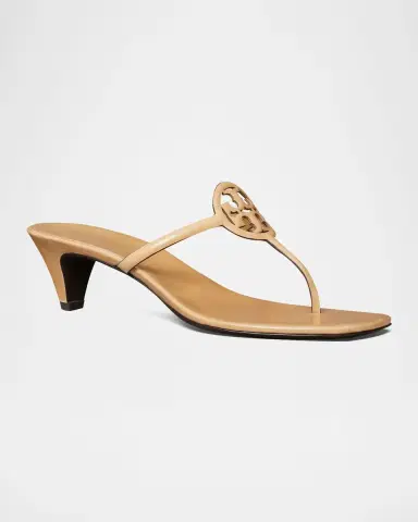 Tory Burch 50mm Miller Capri Leather Kitten-Heel Thong Sandals | Thumbnail 5