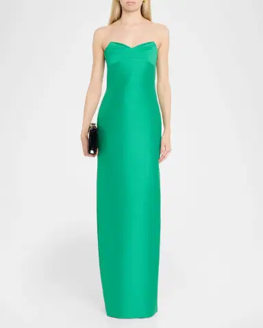 BADGLEY MISCHKA Strapless Fold-Over Column Gown | Thumbnail 2