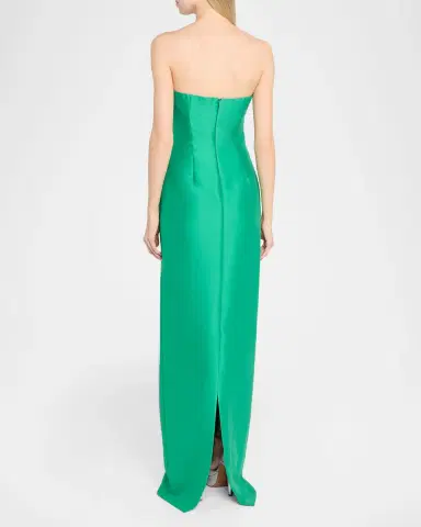 BADGLEY MISCHKA Strapless Fold-Over Column Gown | Thumbnail 3