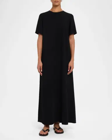 The Row Robi Short-Sleeve Cady Maxi Dress | Thumbnail 2 The Row Robi Short-Sleeve Cady Maxi Dress | Thumbnail 2