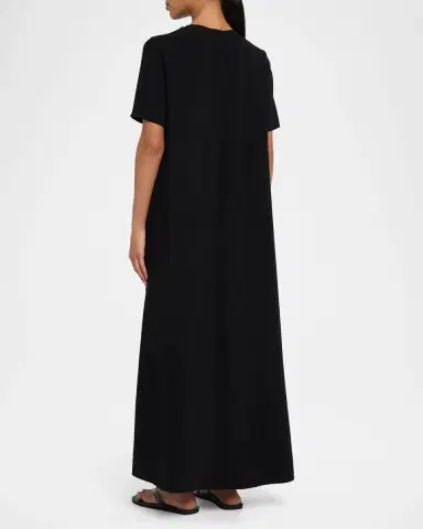 The Row Robi Short-Sleeve Cady Maxi Dress | Thumbnail 3 The Row Robi Short-Sleeve Cady Maxi Dress | Thumbnail 3