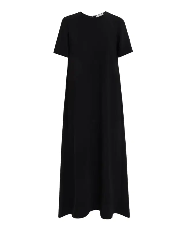 THE ROW Robi Short-Sleeve Cady Maxi Dress