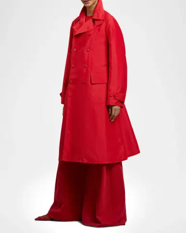 Ralph Lauren Collection Raquel Silk-Blend Trench Coat | Thumbnail 2