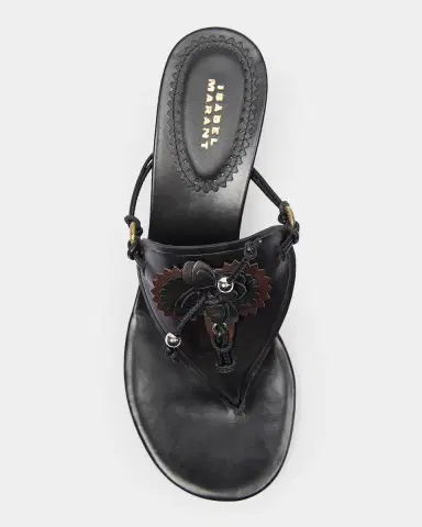 Isabel Marant 60mm Ekyne Leather Thong Sandals | Thumbnail 4