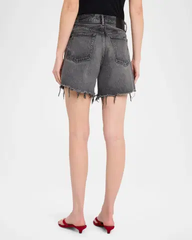 Moussy Vintage Shirley Distressed Denim Shorts | Thumbnail 3