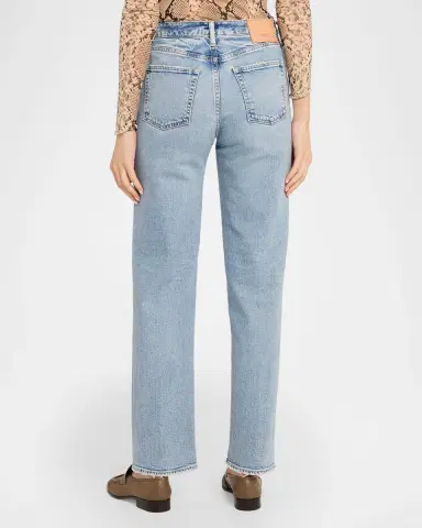 Moussy Vintage Kingston Tailored Straight Mid-Rise Jeans | Thumbnail 3