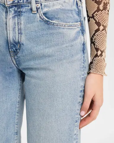 Moussy Vintage Kingston Tailored Straight Mid-Rise Jeans | Thumbnail 5
