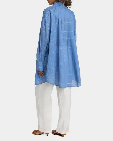 TOTEME Monogram Long Summer Shirt | Thumbnail 3 TOTEME Monogram Long Summer Shirt | Thumbnail 3