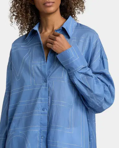 TOTEME Monogram Long Summer Shirt | Thumbnail 5 TOTEME Monogram Long Summer Shirt | Thumbnail 5