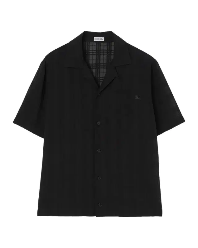Men 's Hugh Sheer Cotton Check Camp Shirt