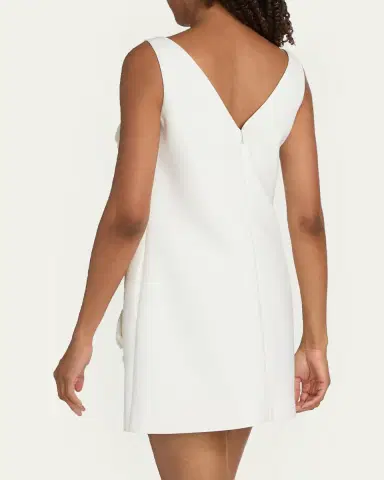 Self-Portrait Embellished Flower Crepe Mini Dress | Thumbnail 3