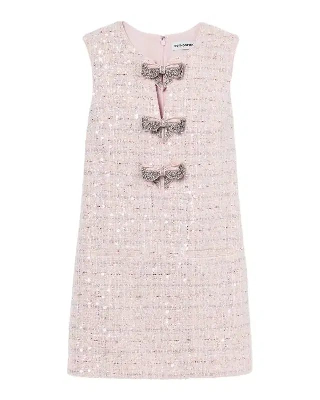 Self-Portrait Sequined Boucle Mini Dress