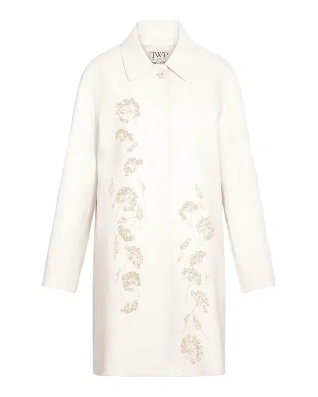 TWP Edinburgh Embroidered Linen Coat