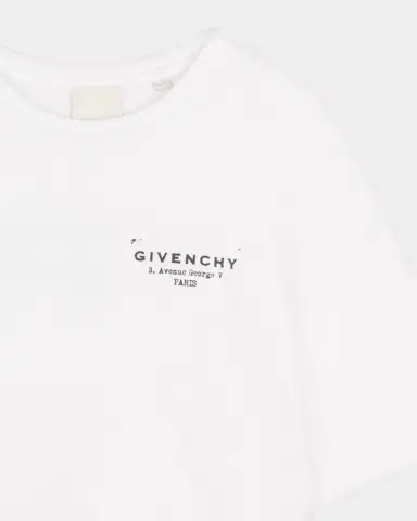 Givenchy Girl 's Crewneck Logo-Print Cotton T-Shirt, Size 4-6 | Thumbnail 3