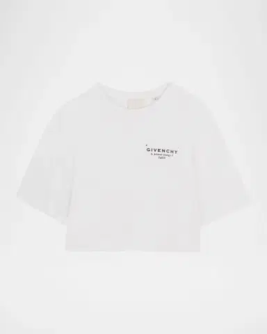 Givenchy Girl 's Crewneck Logo-Print Cotton T-Shirt, Size 8- | Thumbnail 1