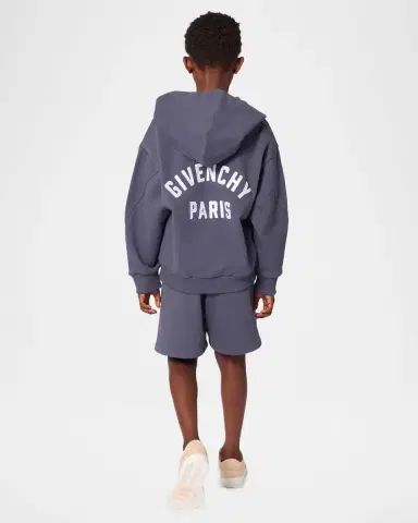 Givenchy Boy 's Stretch Cotton Logo Hoodie, Size 8- | Thumbnail 4