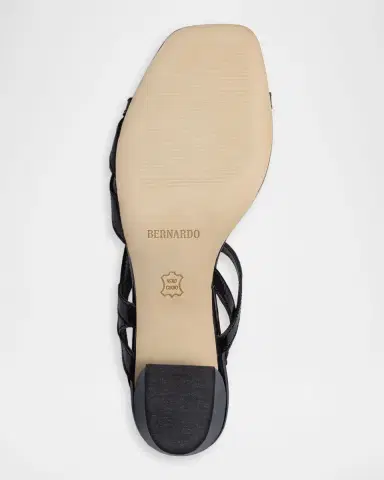 Bernardo Gyoda Leather Block-Heel Sandals | Thumbnail 4 Bernardo Gyoda Leather Block-Heel Sandals | Thumbnail 4