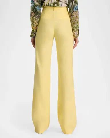 ALICE + OLIVIA Lula Linen-Blend Flare Pants | Thumbnail 3 ALICE + OLIVIA Lula Linen-Blend Flare Pants | Thumbnail 3
