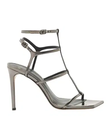 Alexandre Birman 100mm Amanda Metallic Leather Sandals | Thumbnail 1 Alexandre Birman 100mm Amanda Metallic Leather Sandals | Thumbnail 1