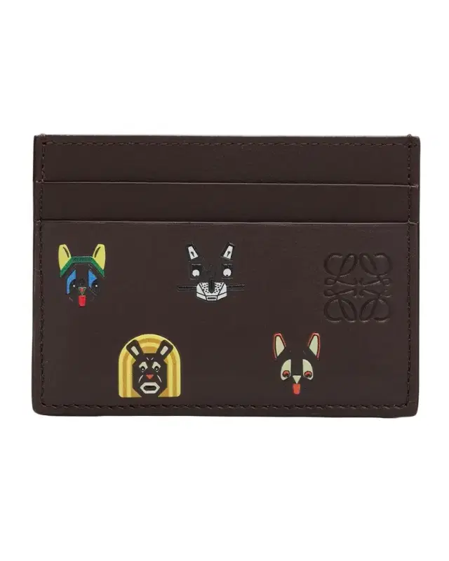 Loewe x Louis Wain Men 's Leather Card Holder