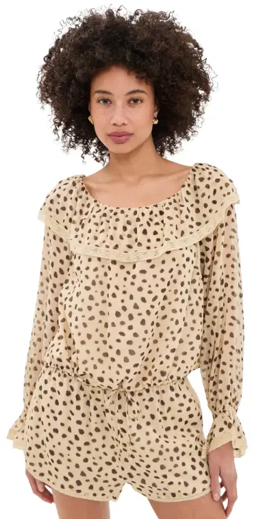 Posse Priscilla ilk Blouse Cheetah | Thumbnail 1 Posse Priscilla ilk Blouse Cheetah | Thumbnail 1