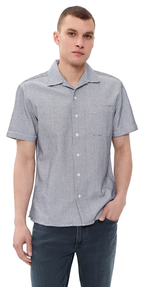 Taylor Stitch The Hawthorne Shirt Blue Pin Dot Dobby