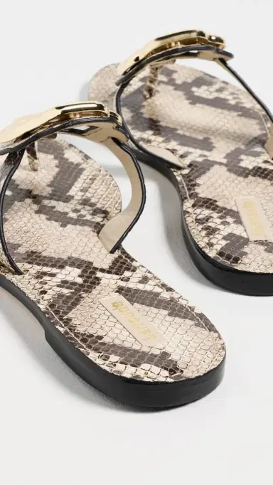 Larroudé Margherita Sandals Neutral Snake 6 | Thumbnail 4