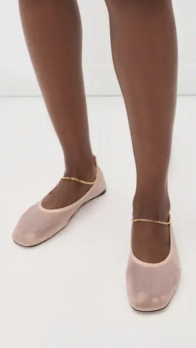 Stella McCartney Ballerina Soft Stretch Mesh Flats Blush | Thumbnail 3