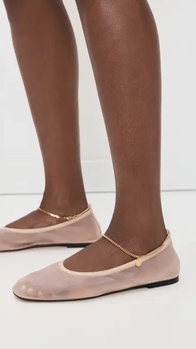 Stella McCartney Ballerina Soft Stretch Mesh Flats Blush | Thumbnail 4