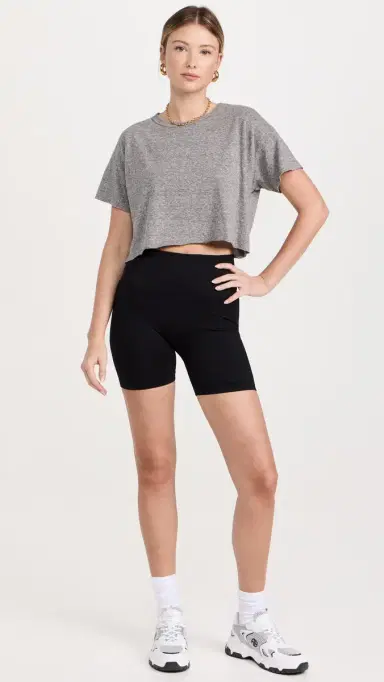 Year of Ours YOS Cropped Tee Heathered Grey L | Thumbnail 5