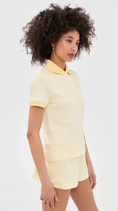 Sporty & Rich NY Crest Prep Polo Almond Striped M | Thumbnail 4 Sporty & Rich NY Crest Prep Polo Almond Striped M | Thumbnail 4