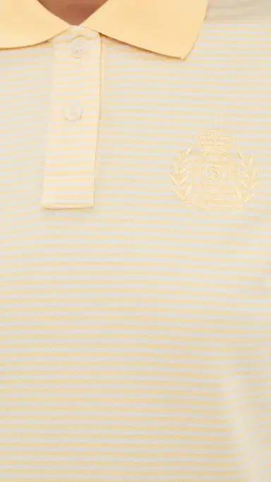 Sporty & Rich NY Crest Prep Polo Almond Striped M | Thumbnail 6 Sporty & Rich NY Crest Prep Polo Almond Striped M | Thumbnail 6