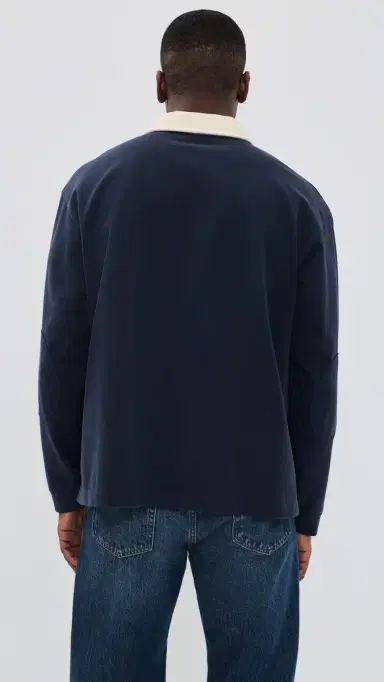 Frame Rugby Polo Shirt Dark Navy | Thumbnail 3 Frame Rugby Polo Shirt Dark Navy | Thumbnail 3