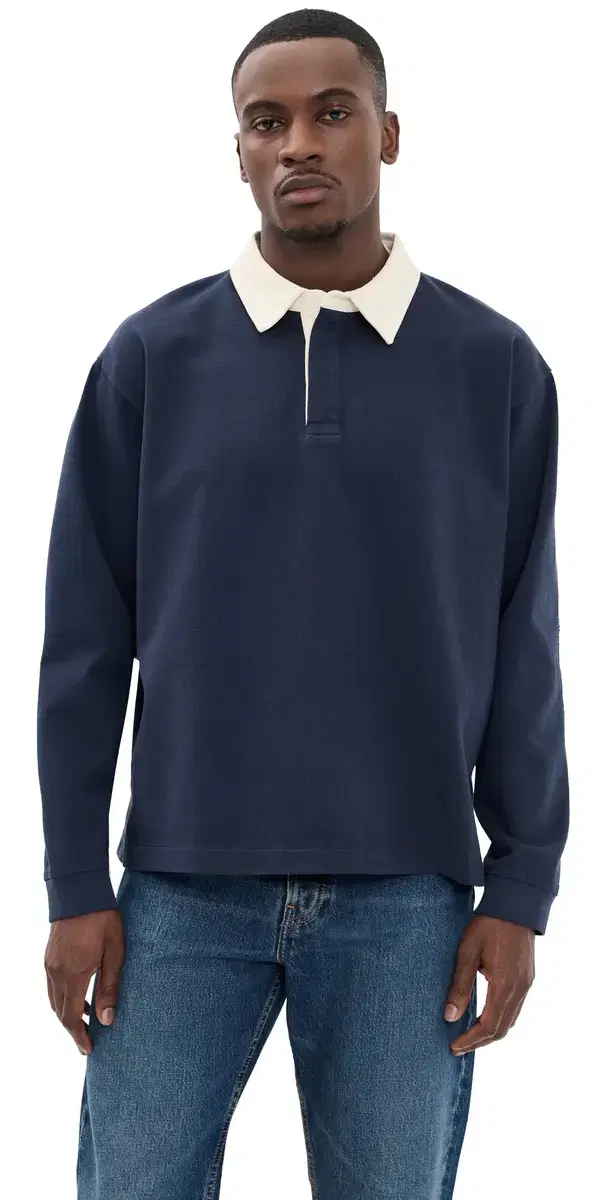 Frame Rugby Polo Shirt Dark Navy