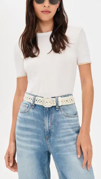 rag & bone Audrey Woven Belt Antique White | Thumbnail 3