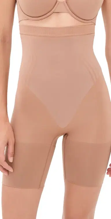 SPANX panxculpt GoFigure Mid Thigh Shorts Cinnamon | Thumbnail 1