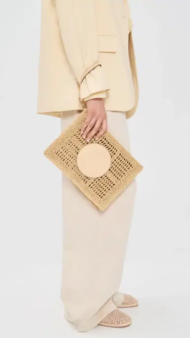 Tory Burch Ella Hand-Crocheted Pouch Natural | Thumbnail 3 Tory Burch Ella Hand-Crocheted Pouch Natural | Thumbnail 3