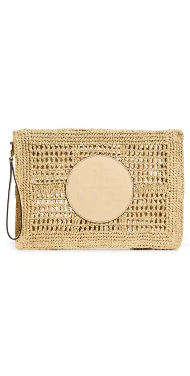 Tory Burch Ella Hand-Crocheted Pouch Natural | Thumbnail 1 Tory Burch Ella Hand-Crocheted Pouch Natural | Thumbnail 1