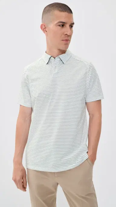 Rhone Commuter Polo White/Navy Pinstripe S | Thumbnail 2