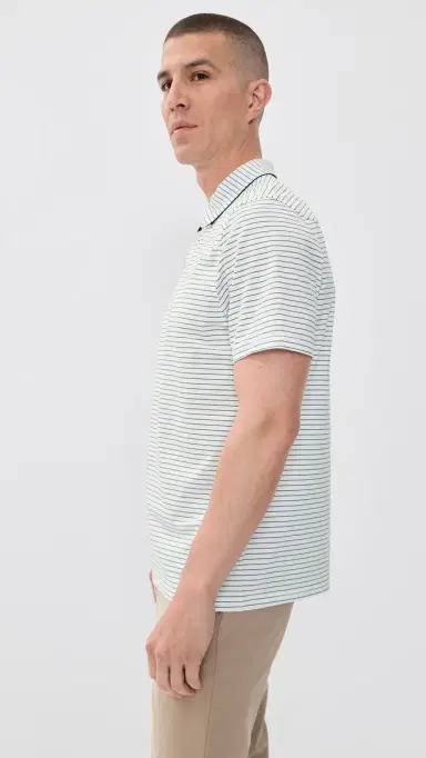 Rhone Commuter Polo White/Navy Pinstripe S | Thumbnail 4
