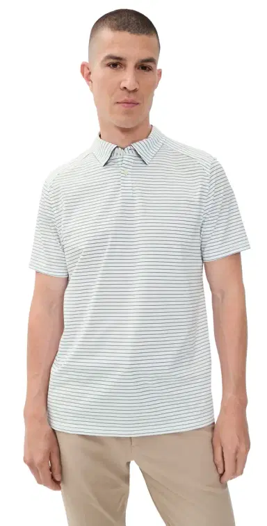 Rhone Commuter Polo White/Navy Pinstripe S | Thumbnail 1