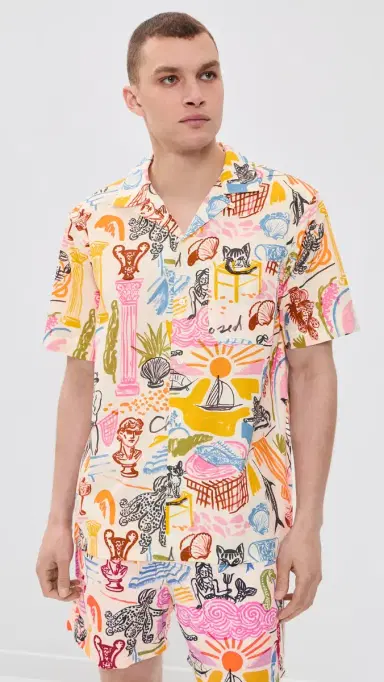Closed Printed Camp Shirt Multi Colour | Thumbnail 2 Closed Printed Camp Shirt Multi Colour | Thumbnail 2