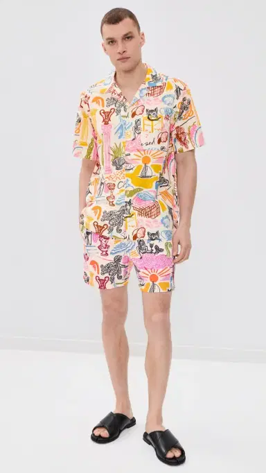 Closed Printed Camp Shirt Multi Colour | Thumbnail 5 Closed Printed Camp Shirt Multi Colour | Thumbnail 5