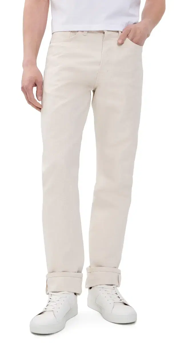 Naked & Famous Denim True Guy Tabi Selvedge Jeans Off White