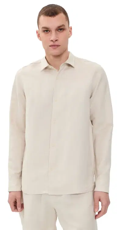 AUTO-REPLY Andrew Linen Shirt Sand | Thumbnail 1 AUTO-REPLY Andrew Linen Shirt Sand | Thumbnail 1