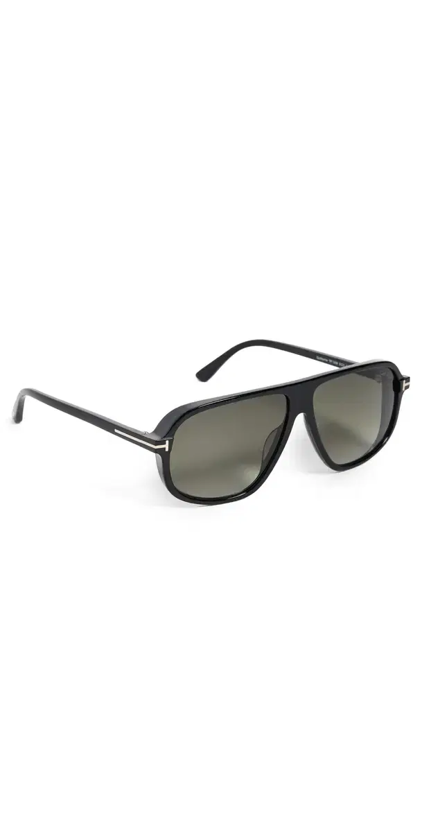 Tom Ford Guillaume Sunglasses Shiny Black/Gradient Smoke One Size