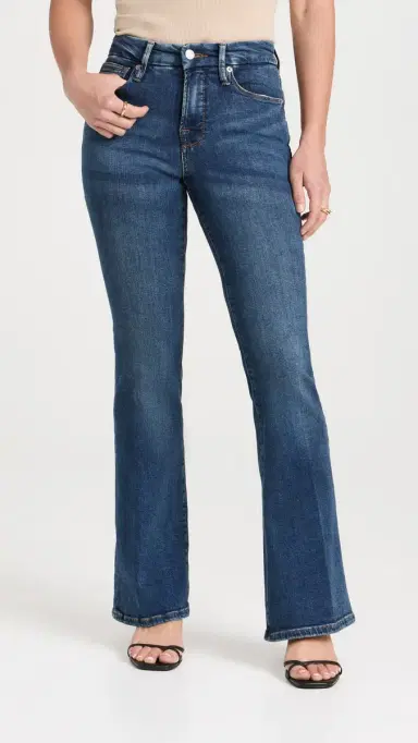 GOOD AMERICAN Good Petite Flare Jeans Blue004 8 | Thumbnail 2 GOOD AMERICAN Good Petite Flare Jeans Blue004 8 | Thumbnail 2