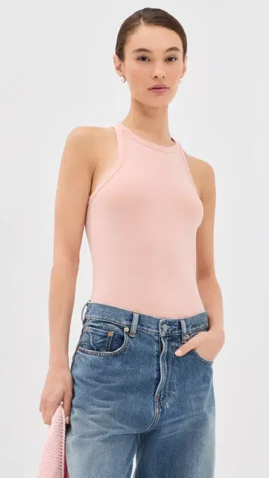 Another Tomorrow Racerback Tank Top Quartz | Thumbnail 2 Another Tomorrow Racerback Tank Top Quartz | Thumbnail 2