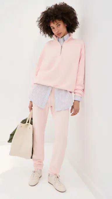 State & Lake Rhodes Sweatshirt Pale Pink | Thumbnail 5