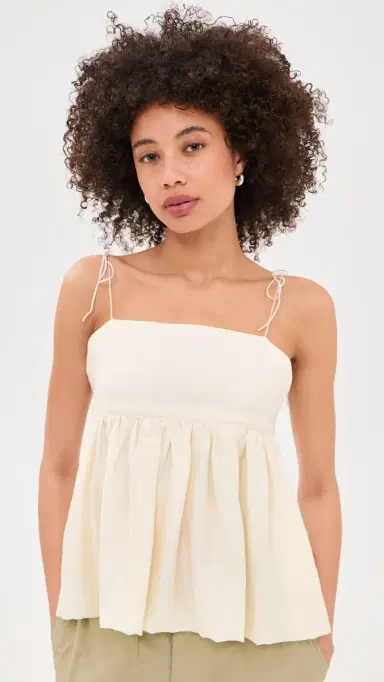 Dunst Flared Bustier Blouse Ivory L | Thumbnail 2
